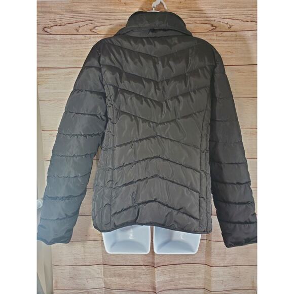 CI SONO Quilted Full Zip Up Warm Jacket with Pockets Size L Juniors Black - Picture 2 of 4